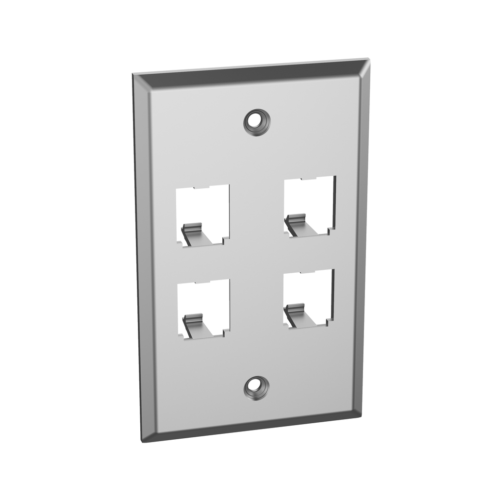 Panduit Mini-Com Stainless Steel Faceplate