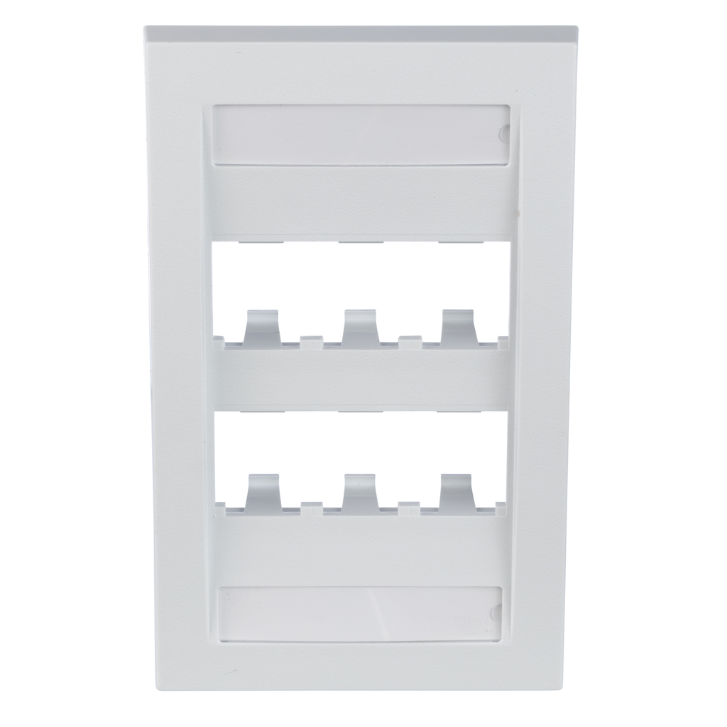 Panduit Mini-Com Executive Faceplate White with Label Pocket